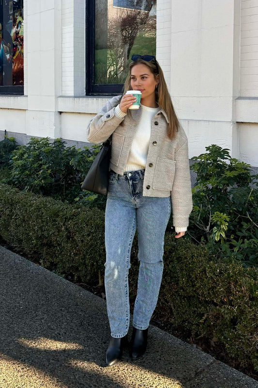 Stella High Rise 90's Straight Jeans - Medium Blue