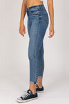 HIGH RISE VINTAGE REUNION SKINNY W/ ROLLED HEM JEANS - GRACEFULLY AGED