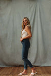 HIGH RISE VINTAGE REUNION SKINNY W/ ROLLED HEM JEANS - GRACEFULLY AGED