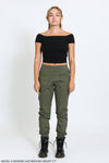 PULL ON UTILITY CARGO JOGGER - OLIVE