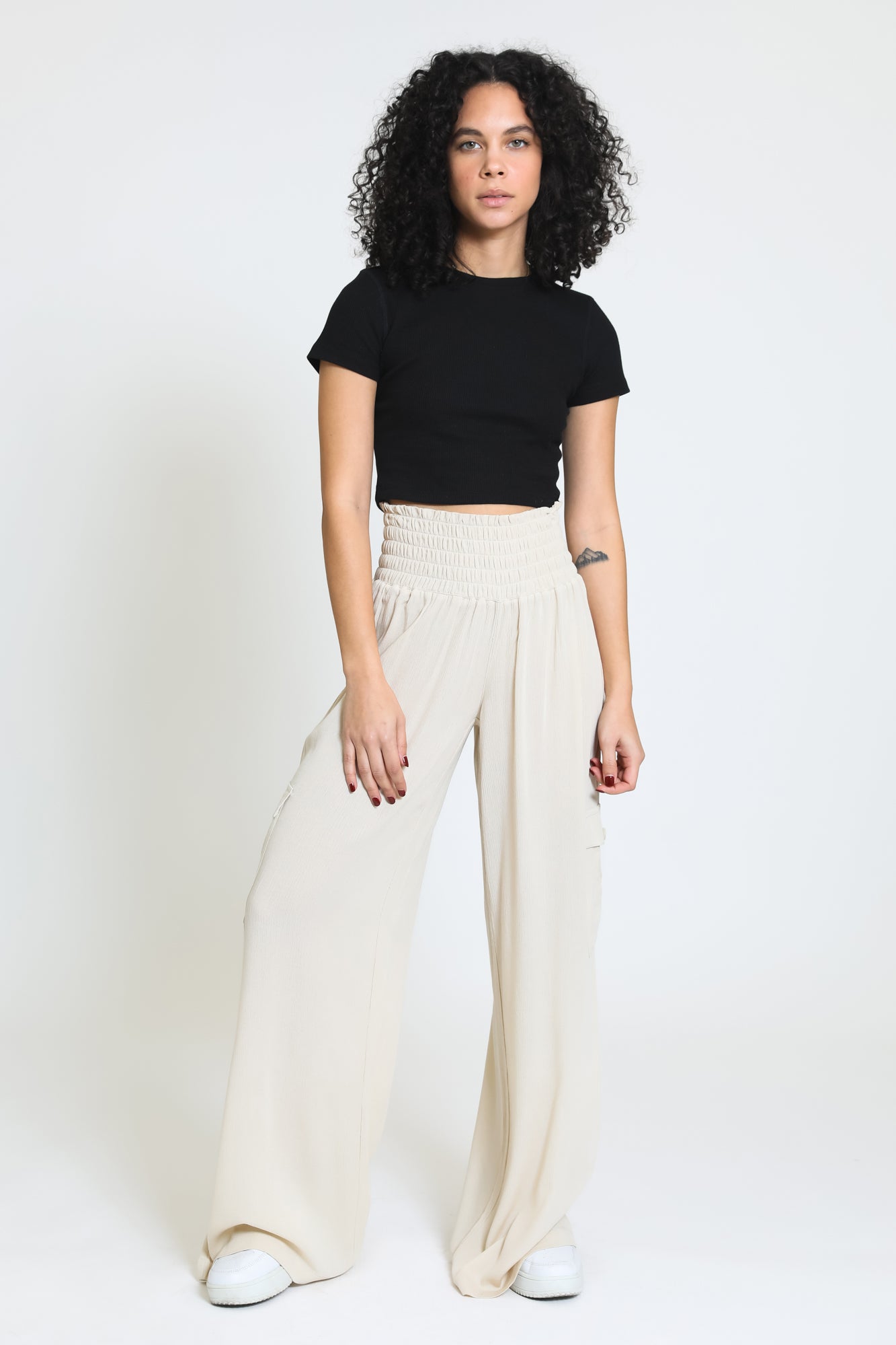 BOARDWALK WIDE LEG W CARGO POCKETS SAND