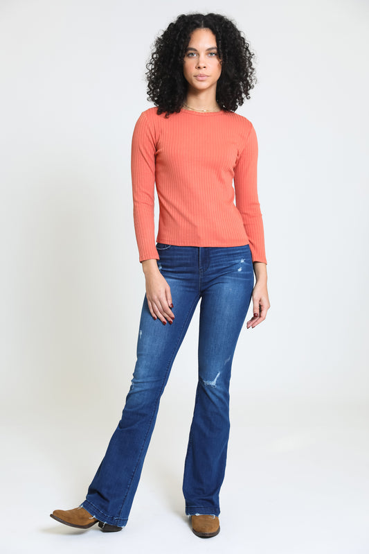 High Rise Boot Cut Jeans