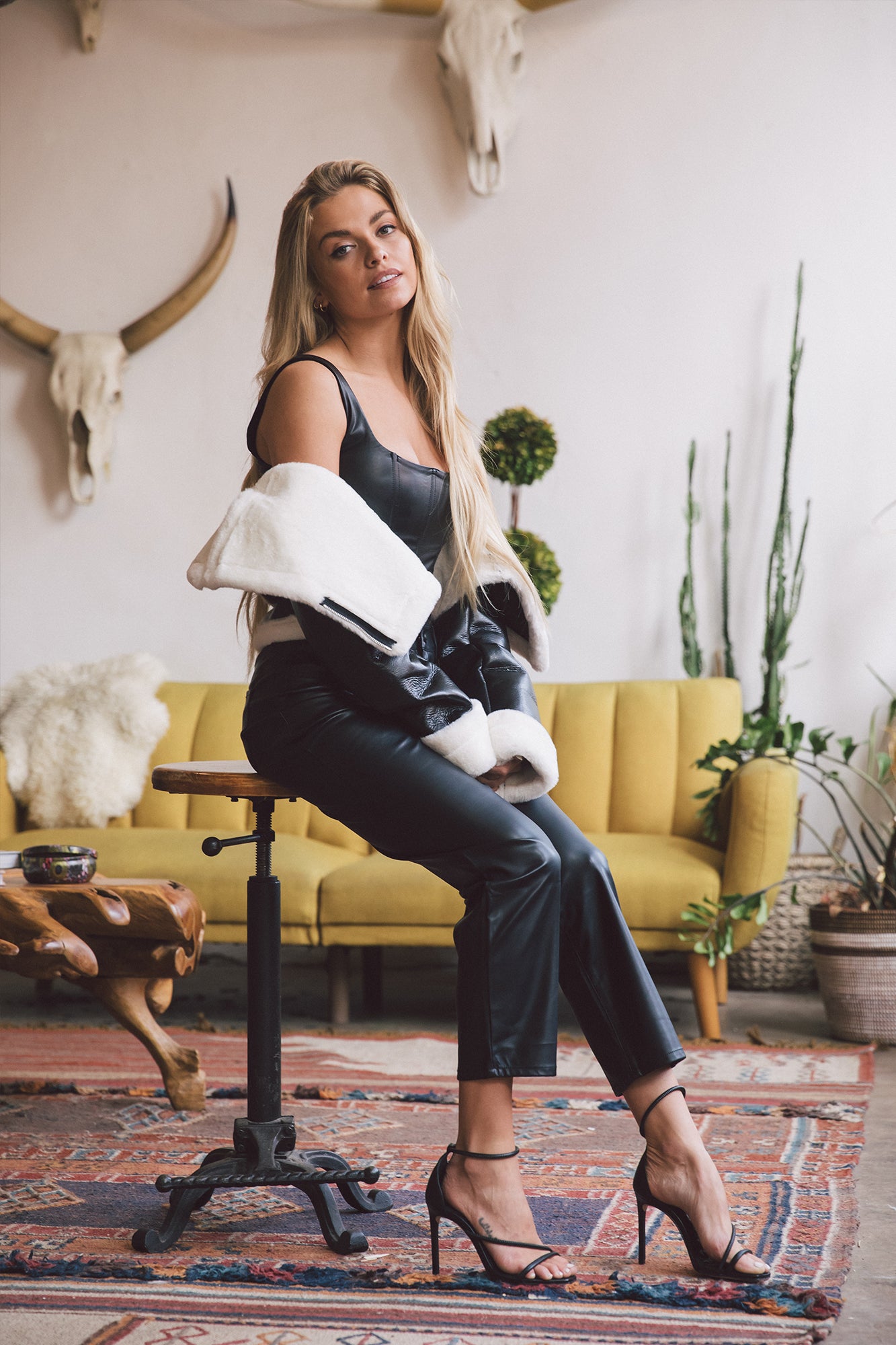 Vegan leather on sale skinny pants