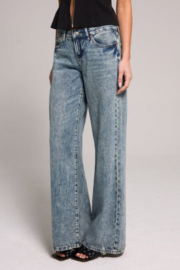 Ashley Classic Rise A-Line Flare Jean - Indigo Medium
