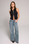 Ashley Classic Rise A-Line Flare Jean - Indigo Medium