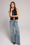 Ashley Classic Rise A-Line Flare Jean - Indigo Medium