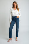 Stella High Rise 90's Straight Jeans - Classic Blue