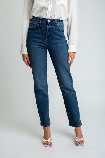 Stella High Rise 90's Straight Jeans - Classic Blue