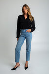 Stella High Rise 90's Straight Jeans - Classic Medium Blue