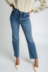 Payton High Rise Straight Jean - Timeless Blue