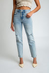 Stella High Rise 90s Straight Jeans - Light Medium Indigo