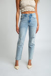 Stella High Rise 90s Straight Jeans - Light Medium Indigo