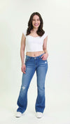 LOW RISE BOOT CUT JEANS - RETRO BLUE