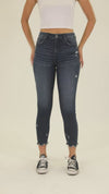 High Rise Vintage Reunion Skinny Jeans - Nicked Carbon