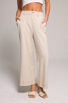 Wide Leg Crop Pant - Light Sand