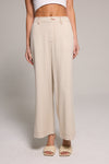 Wide Leg Crop Pant - Light Sand