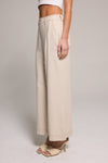 Wide Leg Crop Pant - Light Sand