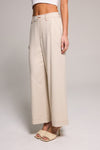 Wide Leg Crop Pant - Light Sand