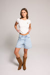 A-line Bermuda Short - Light Indigo