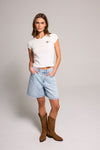 A-line Bermuda Short - Light Indigo