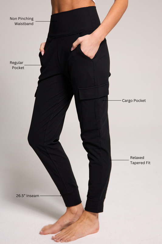 CARGO KNIT JOGGER - BLACK