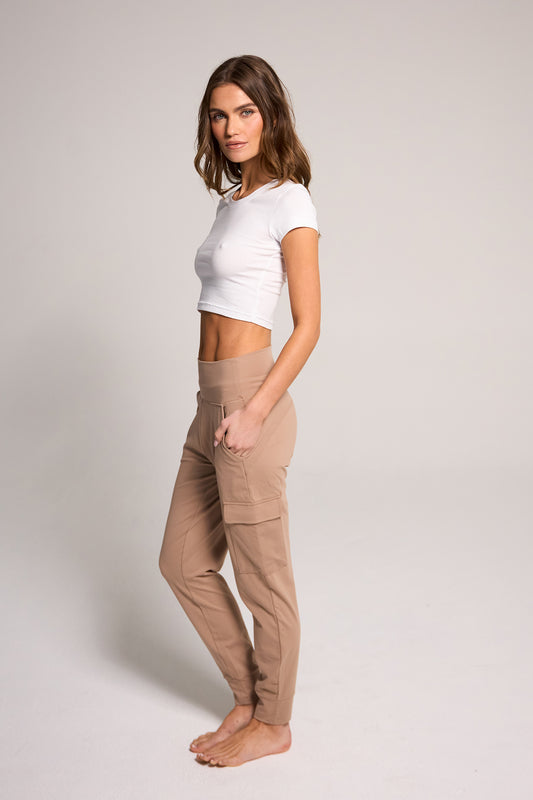 CARGO KNIT JOGGER - DARK TAUPE