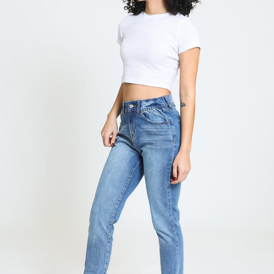 Vintage Reunion Retro Curve Mom Jeans - Azure Wash – Rewash Brand