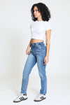 Vintage Reunion Retro Curve Mom Jeans - Azure Wash