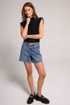 A-line Bermuda Short - Medium Indigo