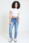 Vintage Reunion Retro Curve Mom Jeans - Azure Wash