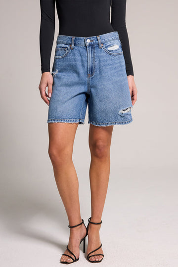 A-line Bermuda Short - Vintage Indigo