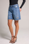 A-line Bermuda Short - Vintage Indigo