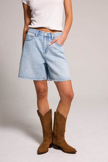 A-line Bermuda Short - Light Indigo