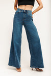 A-Line Wide Leg Jeans - Carbon Indigo