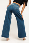 A-Line Wide Leg Jeans - Carbon Indigo