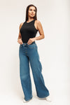 A-Line Wide Leg Jeans - Vintage Indigo