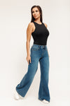A-Line Wide Leg Jeans - Vintage Indigo