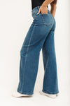 A-Line Wide Leg Jeans - Vintage Indigo
