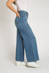 Super High Rise Loose Flare Jeans - Dark Blue