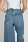 Super High Rise Loose Flare Jeans - Dark Blue