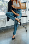Stella High Rise 90's Straight Jeans - Vintage Blue