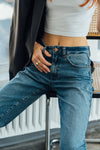 Stella High Rise 90's Straight Jeans - Vintage Blue