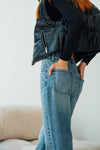 Stella High Rise 90's Straight Jeans - Medium Dark Indigo
