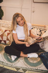 Everyday Cropped Thermal Tee - White