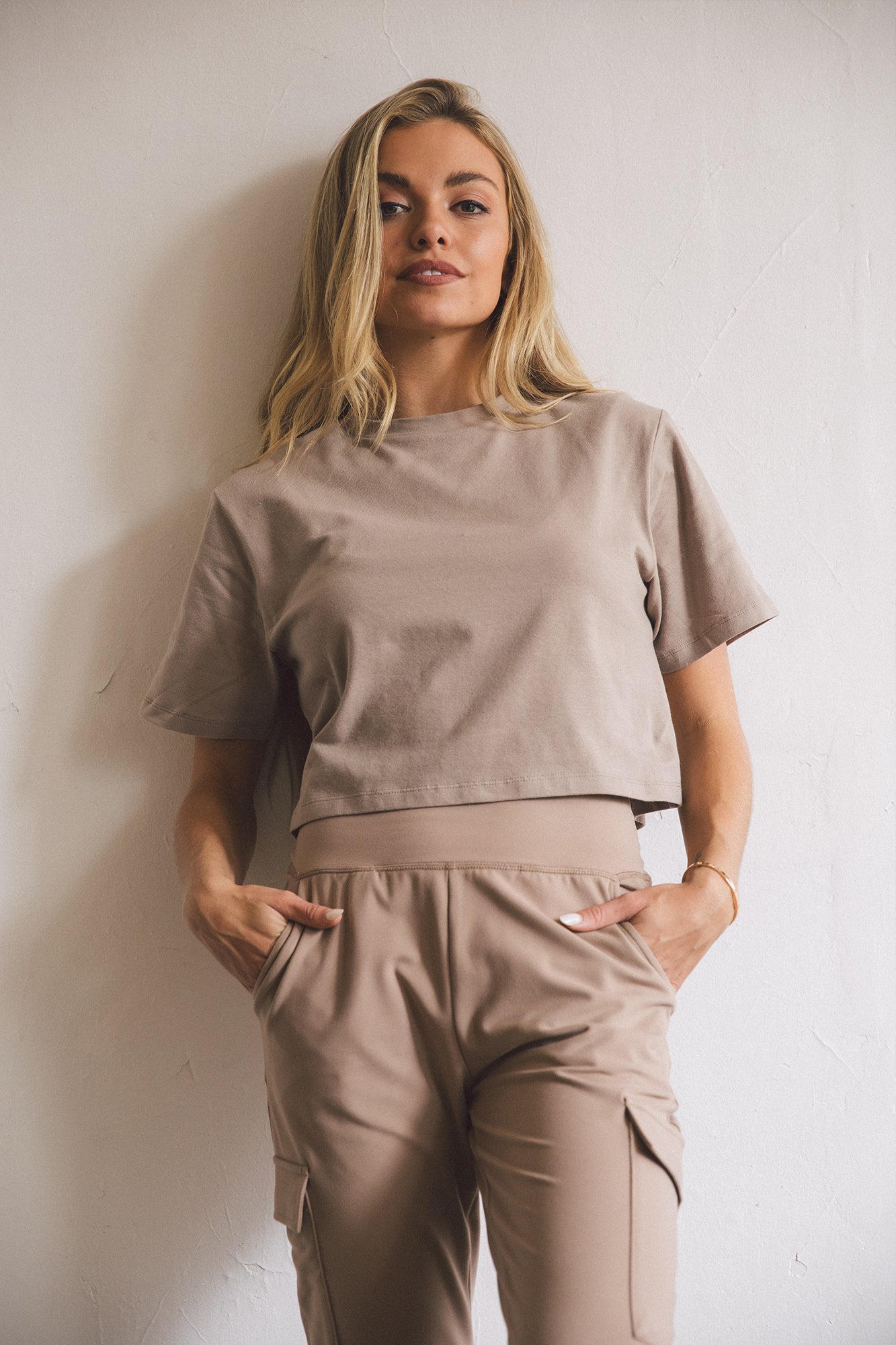 Everyday Oversized Cropped Tee - Taupe