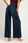 High Rise Loose Flare Jeans - Vintage Dark Blue