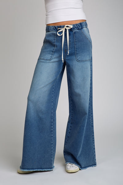 Relaxed Wide Leg Jean - Light Medium Indigo – Rewash Brand