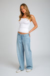 LOW PRO BAGGY JEAN WITH BOWS - BLUE DREAM