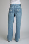 LOW PRO BAGGY JEAN WITH BOWS - BLUE DREAM