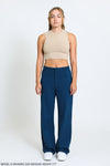 SUPER HIGH RISE WIDE LEG TROUSER - DEEP TEAL